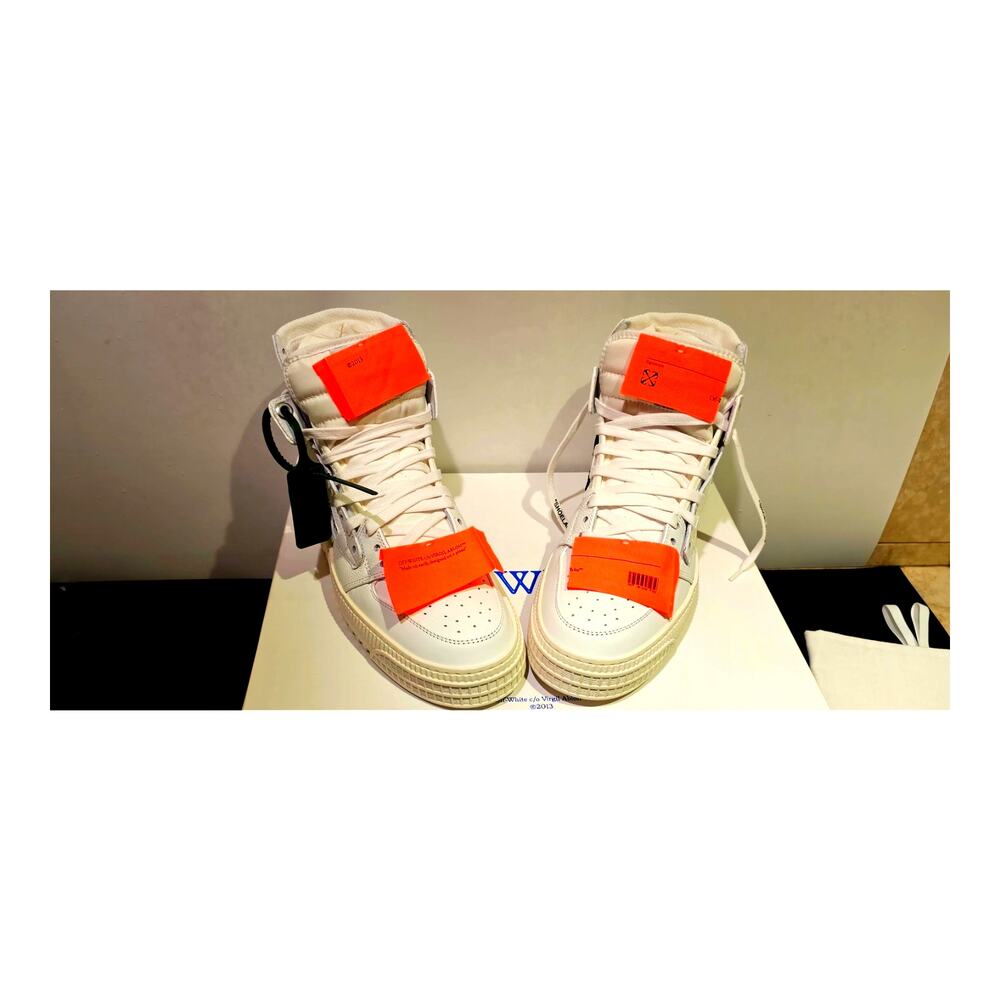 OFF WHITE OFF  COURT  3.0 {BOLD MEDIUM LOGO}  42 EU 9M /10.5 W NEW WITH TAGS